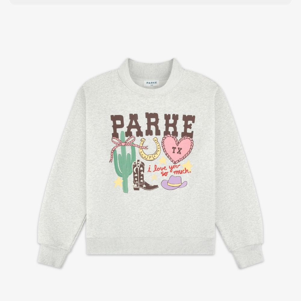PARKE Women's Gray Graphic Sweatshirt